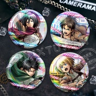 Attack on Titan Eren Mikasa Levi 58mm Anime Badge Collectible