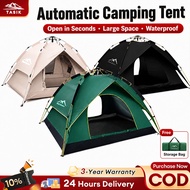 【WTHB】Khemah Camping Tent 3/4 Person Outdoor Khemah Tidur Auto Tent Waterproof Portable Silver coati