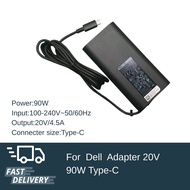 ( ส่งฟรี ประกัน 1 ปี ) Dell Adapter Notebook Type-C 90W 20V 4.5A USB C รุ่นใหม่ PD อะแดปเตอร์ สายชาร