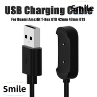 SMILE Charging Cable, Fashion Universal USB Charger, Smart Watch Accessories Portable Charging Cradle for Huami Amazfit T-Rex GTR Charger