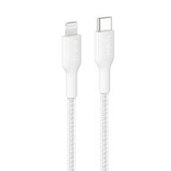 Belkin สายชาร์จไว C to Lightning สายเชือกถัก ชาร์จไอโฟน 5-14 Pro Max ชาร์จ ซิงค์ข้อมูล และรองรับ Car