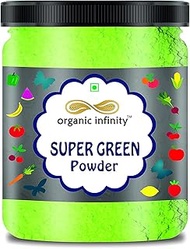 Green Velly Indian Organic Infinity 7 Daily Superfoods Complete Nutrition Powder |Wheatgrass, Moringa, Stevia, Alfalfa Grass, Barley Grass, Spinach, Amla - 500 GM By Organic Infinity