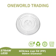 100pcs PP Cup Lid, PP Dome Lid, PP Flat Lid 95mm