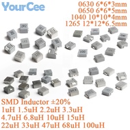 5pcs 0650 0630 1040 1265 SMD Molding Power Inductor 1UH 1.5UH 2.2UH 3.3UH 4.7UH 6.8UH 10UH 15UH 22UH
