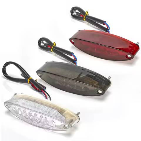 12V Motorcycle Modified LED Tail Light Rear Tail Light Brake Stop Light for ATV Suzuki Harley Honda 