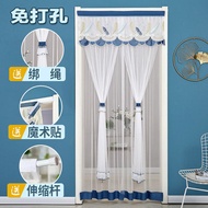 [Anti-Mosquito Door Curtain] Double-Layer Yarn Perforation-Free Screen Door Curtain Anti-Mosquito Door Curtain Hanging C