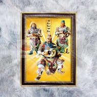 Frame painting of De Quan Thanh De Quan 36x48cm, glossy canvas print, composite frame.