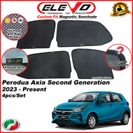 ELEVO Perodua Axia 2023 Magnetic Custom Fit Sunshade Magnet Shade Sun Protection 4pcs