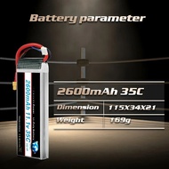 2S 3S 4S 5S 6S Battery 1500/2200/2600mah 35C with XT60 connector For rc car boat Quadcopter Helicopt