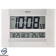 【In stock】Seiko QHL088WN QHL088W QHL088 White Digital Table Clock Quartz Thermometer Hygrometer Wall Clock PFYH