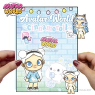 Toca Boca Avatar World Cinamorol paper dolls hause educational paper toys for girls Avatar World Gam