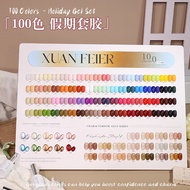 100 Colors Holiday Set Glue Nail Polish Glue Full Set Solid Color Macaron Nail Polish Glue Crystal C