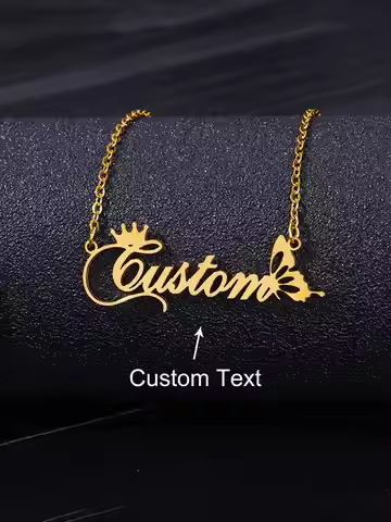 18K Gold Personalized Name Necklace Custom Minimalist Jewelry Premium Quality Holiday Gift Idea for 