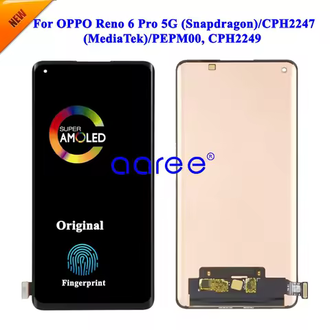 AMOLED LCD Screen Original For Oppo Reno 6 Pro 5G LCD For Oppo Reno 6 Pro CPH2247 LCD Screen Touch D