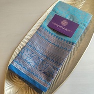 Banaras Golden Zari Silk Saree to Ship(Green+Blue )