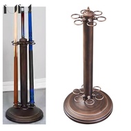 IUIU Floor Standing Pool Cue Rack with 6 Holes Billiard Stick Storage Holder for Game Room Club Bar 