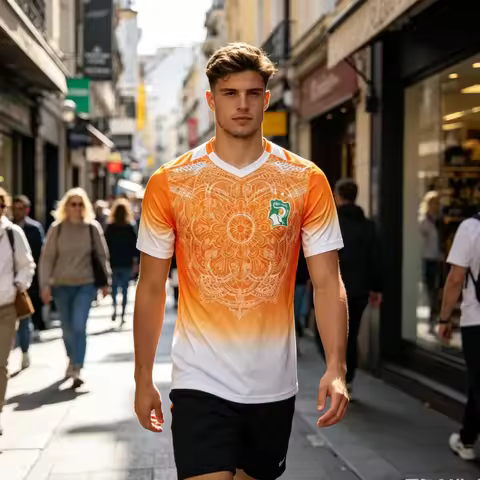 2026 Men Ivory Coast Soccer Jersey Pattern Elephant Crest Football Shirt Fan Jersey Game Day Streetw