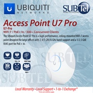 Ubiquiti U7-Pro WiFi7 Access Points 6 spatial streams 140 m2 300+ concurrent user 2.5GbE uplink PoE+