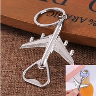 New Creative Stainless Steel Aircraft Keychain Beer Bottle Opener Keyring Men's Classic Key Holder G