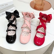 Pink High Heels Lolita Lolita Lolita Cute Thick Heel Soft Girl Small Leather Shoes lo Students