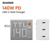 SHARGE 100W/140W GaN Charger USB-C Charger QC4.0 PD3.1 Quick Charge for MacBook Laptop Tablet PD Fas
