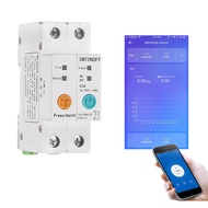 2P63A eWelink Single phase Din rail WIFI Smart switch circuit breaker Energy Meter working current a