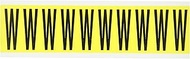 Brady 3440-W 2-1/4" Height, 7/8" Width, B-498 Repositionable Coated Vinyl Cloth, Black On Yellow Col