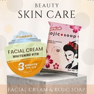 Facial Cream Whitening Vita 3 in 1 Benefits iWhite Korea 6ml Cream and Barelab Kojic Soap