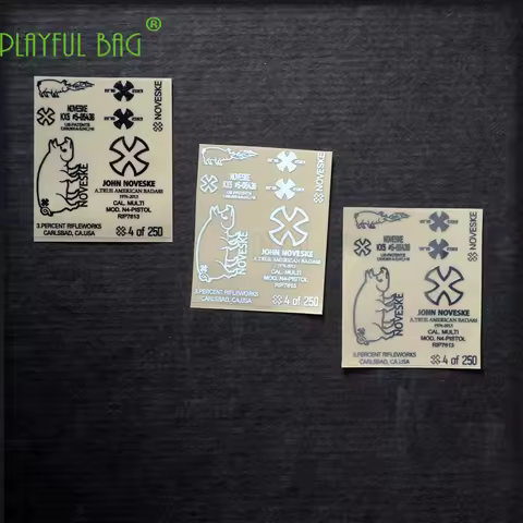 Noveske gel ball water bullet gun waterproof DIY metal sticker of mk18 new Weill g36 Jinming 8 gen M