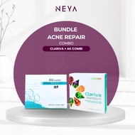 CLARIVA Supplement Delima + AK Combi (Aknicare) Supplement 30 Tablet dengan Teh Hijau & Vitamin B3