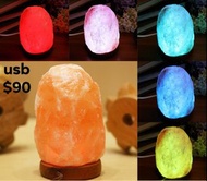 USB Himalayan salt lamp change color 喜馬拉雅鹽燈變色水晶鹽燈