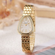 Fashionable Snake Head Watch Diamond-Studded Snake-Shaped Cool Snake Pattern Steel Band Watch Female