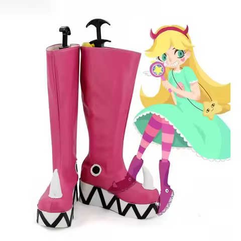 72th Anime vs. Shoes The Forces of Evil Women Cosplay Costumes Boots Princess Star Butterfly Custom 
