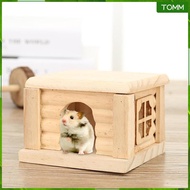[Wishshopehhh] Hamster Wood House Pet Hideout for Mice Dwarf Hamster Lemmings