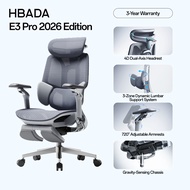 (Ready Stock)HBADA E3 Pro 2026 Edition Ergonomic Chair Adjustable Headrest, Armrest & Backrest Offic
