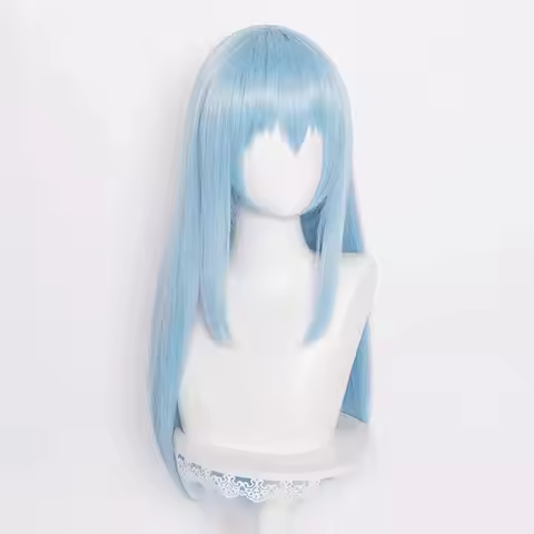 Rimuru Tempest Wig Cosplay Blue Long Straight Hair Wig Anime Costume synthetic Wig