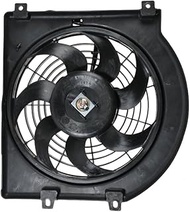 TRQ A/C Condenser Cooling Fan Assembly Compatible with 1998-2002 Honda Passport 1998-2000 Isuzu Amig
