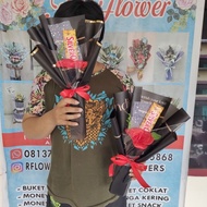 Mini Bouquet / Chocolate Bouquet / Valentine / Flower Bouquet + Silverqueen Chocolate 58gr