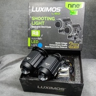 NEWEST nine luximos SHOOTING LIGHT R8 2-COLOR WHITE YELLOW SPOTLIGHT FOR MOTORCYCLES AND CARS