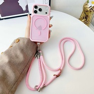 Magnetic Case Skin Feel Non-Stick Fingerprint Lanyard Set Suitable for Apple iPhone 17 16 15 14 13 1
