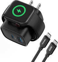 สำหรับ Apple Watch Charger 20W Fast Charging Block 3 In 1 PD USB C Wall iPhone Charger Block สำหรับ 