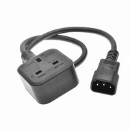 C13 Computer Power Extension Cord 3 Pin Plug 30cm 60cm