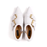 Mader Double Buckle Shoes White