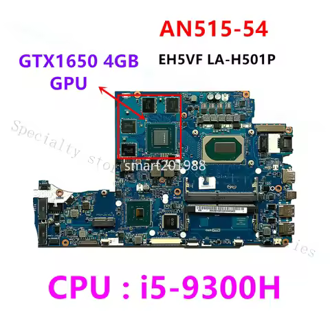 A+ LA-H501P Motherboard For Acer Nitro 5 AN715-51 AN515-54 with i5 i7 CPU GPU