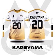 Unisex Haikyuu Schweiden Adlers Volleyball Anime Jersey Quick Dry Short Sleeve Sports T Shirt S-5XL