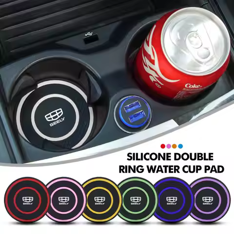 2pcs Silicone Car Cup Holder Anti Slip Insert Coasters Pads For Geely Monjaro Atlas Tugella Geometry