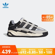 adidas阿迪达斯官方三叶草NITEBALL男女经典运动鞋「奶包鞋」 黑/浅灰/白/银灰 40(245mm)