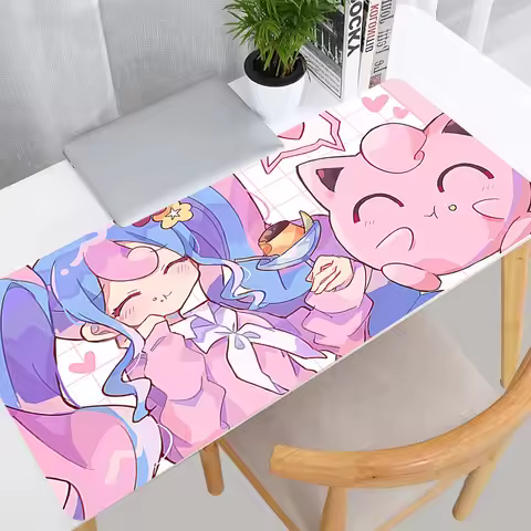 Computer Varmilo Keyboard Mouse Pad Anime Pokemon Pikachu Gaming Accessories Table XXL Gamer Carpet 