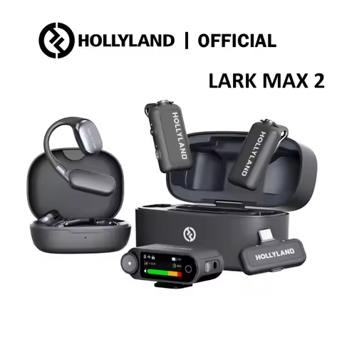 Hollyland LARK MAX 2 Wireless Lavalier Microphone, Multi-Person Shooting, Wireless Audio Monitoring
