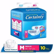 Certainty - Adult Diapers Regular Pack - Size M 10 - Adult Diapers - Adhesive Diapers - Certainty
